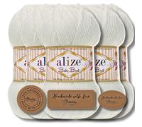 Hobby YARN Alize Baby Best Batik 5 x 100 g Turkish Premium Wool Baby Wool (Pearl 450)