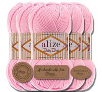 Hobby YARN Alize Baby Best Batik, 5 x 100 g, Turkish Premium Wool Baby Wool (Pink Claro, 191)