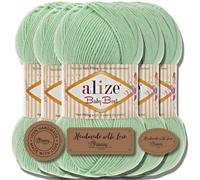 Hobby YARN Alize Baby Best Batik, 5 x 100 g, Turkish Premium Wool, Baby Wool (Verde| 41)
