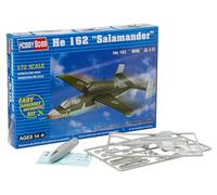 Hobbyboss 1:72 Scale He 162 Salamander Diecast Model Kit, 12.56 x 9.98 x 3.6 cm