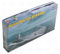Hobbyboss 83504 "German Navy Type VII-B U-Boat Plastic Model Kit, 1:350 Scale