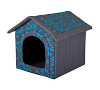 Hobbydog R4 BUDNKW6 Doghouse R4 60 x 55 cm Blue Flowers, L, Blue, 1.4 kg
