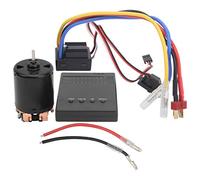 HOBBYFANS Brushed 80A ESC Motor Set, RC Car Accessory, Program Card with 21T Brush Motor for 1/8 1/10 Scale Vehicles, Waterproof Dustproof Design with Multiple Protection Features