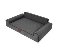 HOBBYGARDEN Dog Bed, Cushion, Pet Bed, Dog Basket, Dog Sofa, Lounger, Sofa, Pet Bed, Soft, Black, 98 x 66 cm