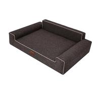 HOBBYGARDEN Dog Bed, Cushion, Pet Bed, Dog Sofa, Dog Couch, Lounger, Sofa, Dog Basket, Pet Bed, Soft, Brown, 98 x 66 cm