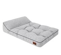 HOBBYGARDEN Dog Mattress Pet Bed Dog Lounger Cushion Bed Sofa Dog Basket Pet Bed Soft Dog Sofa Mattress L - 98 x 62 cm Ache Eco Linen