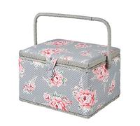 Hobbygift Groves Exclusive Print Collection Sewing Box, Cotton Blend, Beautiful Bloom, Large