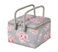 Hobbygift Groves Exclusive Print Collection Twin Lidded Sewing Box, Cotton Blend, Beautiful Bloom, Large