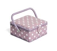 Hobbygift MRSQ Value: Sewing Box (S): Mauve Spot, Cotton Blend 20x20x11 cm