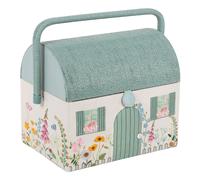 HobbyGift Sewing Box: Embroidered: Country Cottage - Craft Storage - Tray