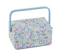 HobbyGift Sewing Box (M) - Rectangle - Sewing Scissors Storage Basket Handle