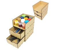 HobbyHold Model Building Organiser with 2 Drawers - Compact Tool and Paint Stand - Desk Organiser - Brush Holder