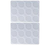 hobbyhub 2Pcs Resin Circle Molds,12 Cavity Deep Round Molds with 2 Hole,Circle Epoxy Resin Molds for DIY