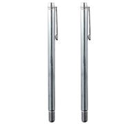 HOBBYIN Retractable Divining Rods 2PCS Pure Copper Buried Items L Rods Metal Detection Rod Ghost Hunting Tools Portable Pen Shape Dowsing Rods(Silver)