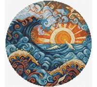 HobbyJobby Cross Stitch Kit Art Nouveau, Counted Cross Stitch Kit for Adults, Needlecraft and Embroidery Kit