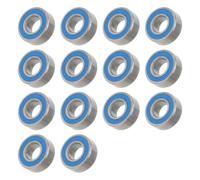 HobbyMarking 14Pcs Steel Rubber Sealed Ball Bearing Kit for Tamiya DT-02 / DT-03 Chassis Holiday Buggy/Super Fighter G/Aqroshot RC Off-Road Car Upgrade Accessories