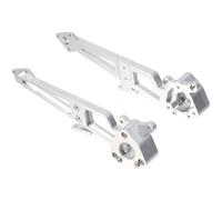 HOBBYMARKING 2Pcs Aluminum Pull Rods Suspension Arm Assembly for 1/10 Tamiya Bullhead Super ClodBuster Monster Truck Car Upgrade Replacement Parts (Silver)