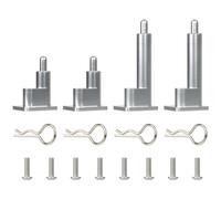 HobbyMarking 4Pcs Aluminum Body Mounts Stay Mounting Set for Tamiya Clod Buster Super ClodBuster 4x4x4 1/10 RC Truck Car Upgrades Replace Parts (Silver)