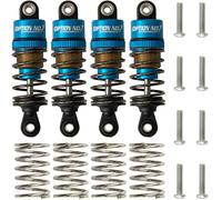 HobbyMarking Aluminum Oil Shock Absorbers Adjustable Damper Kit For 1/10 Tamiya TT-01 / TT-02 / MF-01X HSP HPI Racing Car Upgrade Parts (Blue)