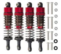 HobbyMarking Aluminum Oil Shock Absorbers Damper Set for Tamiya Wild One/Fast Attack Vehicle Off-Road Car Upgrade Parts (Red)