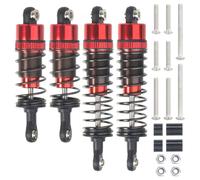 HobbyMarking Aluminum Oil Shocks Kits Damper Set For Tamiya ORV Chassis The Frog/Subaru Brat/Monster Beetle 1/10 RC Car Upgrade Parts (Red)