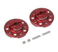 HobbyMarking Aluminum Rear Wheel Hub Adapter Locking Hub for Tamiya CW-01 Chassis Lunchbox Grasshopper Frog Monster Beetle Hornet Upgrade Parts (Red)