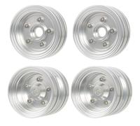 HobbyMarking RC Car Aluminum Wheel Rim Hubs for Tamiya Grasshopper/Hornet/Mighty Frog/Super Champ/Fighting Buggy Upgrade (Silver)
