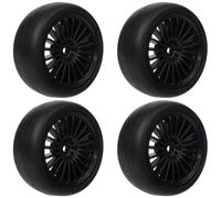 HobbyMarking RC On Road Car Rubber Tires and Wheel Rims Drifting Tyres for 1/10 Tamiya TT-01/TT-02 Kyosho HPI Racing Car Upgrades