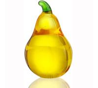 hobbyme Yellow Crystal Pear Collection, Glass Fruit Office Tabletop Ornaments, Artistic Glass Pear Figurines, Home Kitchen Decorations, Tabletop Ornaments