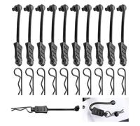 HobbyPark 20pcs RC Car Body Clip Retainer for Arrma Traxxas Axial SCX10 Losi Redcat HPI Exceed Scale Models (1.0mm Rod Black Clips)