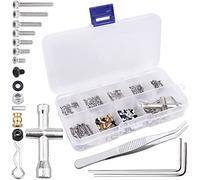 HobbyPark 280pcs SCX24 Screw Kit Screws Assortment Set Hardware Fasteners for Axial SCX24 Gladiator Chevrolet C10 Deadbolt B17 Betty Wrangler JLU CRC Bronco 1/24 Crawler