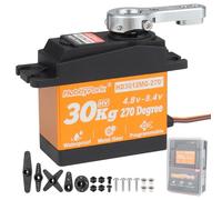 HobbyPark 30kg Waterproof 270 Degrees Servo High Torque Metal Gears Digital for RC Crawler Car, Truck, Robot Project, Arduino, High Voltage 5-8.4V Programmable