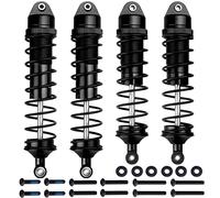 HobbyPark Aluminum Shocks for Arrma 1/10 Granite 4x4 Bigrock Senton Typhon 3s 6s Blx Shock Absorber Assembled Front & Rear, Replacement of AR330550 AR330551 (Set of 4) (Black)