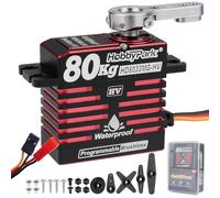 HobbyPark Direct Powered Waterproof High Torque RC Servo 1104oz-in 80kg Standard Servo Brushless Motor Metal Gears High Speed Steering Servos HV 8.4-16.8V 180° for Traxxas Axial Arrma Losi RC Cars