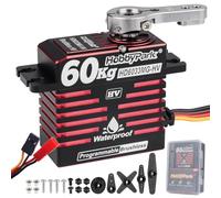 HobbyPark Direct Powered Waterproof High Torque RC Steering Servo 828oz-in 60kg Standard Servo Brushless Motor All Metal Gears High Speed HV 8.4-16.8V 180° for RC Car Crawler Truck Buggy Short Course