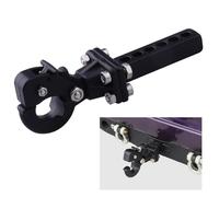 Hobbypark Metal Scale Trailer Hitch Tow Hook Drop Hitch Receiver for 1/10 RC Crawler Traxxas TRX4 Axial SCX10 Rear Bumper Parts (Black)