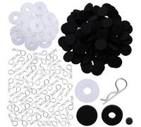 Hobbypark RC Body Clips (100) & Foam Body Washers(100) Nylon Body Washers(25) for Traxxas 1/10 Scale RC Cars Trucks, Replacement of 1834 1815 (Set of 225)