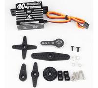 HobbyPark Waterproof 40kg Digital High Torque RC Servos Coreless Motor RC Steering Servo Standard Size Full Metal Stainless Steel Gears Aluminum Case for 1/8 1/10 RC Car Truck Robotic Project 180° HV