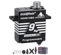 HobbyPark Waterproof 9kg Digital Servo Sub-Micro Shift Servo for TRX4 TRX6 SCX10 III 1/10 RC Crawler Cars High Voltage, Replacement of 2065, 6mm 25T Spline