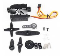 HobbyPark Waterproof RC Servo High Torque 55kg Coreless Motor Standard Size RC Steering Servos HV 4.8-8.4V All Metal Gears for 1/8 1/10 RC Cars Trucks Buggy Robotics Programmable 180°