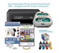 HobbyPrint® Epson XP-2200 Sublimation Printer Bundle with 9x9 Inch Handheld Heat Press