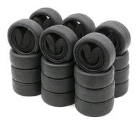 hobbysoul 24pcs RC 1/10 On Road Slick Tire Rubber Tyre with Foam Insert Fit for 1:10 Touring Drift Car Wheel Rim