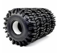 HOBBYSOUL 5.9'' Tall RC 2.2 Crawler Tires Mud Slingers XL T8 4-Pack | 2.2'' mud terrain tyre, For 1/10 Crawlers off-road rock crawling RC vehicles Upgrades, HS701805
