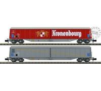 Hobbytrain 23470 - N Scale 1:160 - Set Of 2 Freight Cars Type Habils Of The SNCF
