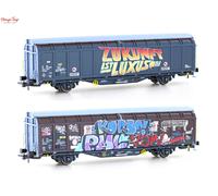 Hobbytrain (By Lemke) H45104 SBB Graffiti Hbbillns 4 Wheel Long Wheelbase Van VI