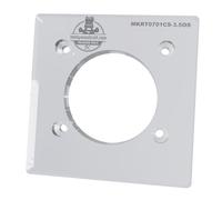 Hobbywoodcraft 3/8″ Thick 3.5″ square baseplate upgrade with a 2″ opening, compatible with Makita RT0701C fixed base
