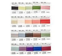 Hobbyworker The 100% Silk Bead Cord,0.6mm 20pcs Multicolor,Needle End Silk Cord for Pearl Beads Jewelry Beading