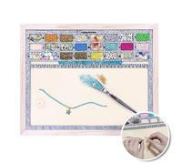 hobbyworker The Beading Mat,Bead Board with Wooden Tray for Jewelry Making and Beading Supplies