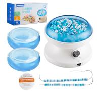 Hobbyworker The (Patented Product)Electric Bead Spinner Adjustable Speed Beading Bowl Spinner Kit Includes Beading Needles,Beading Thread,Needle Threader for Jewelry Making and Beading