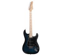 HOBBYZOO Full Size Electric Guitar Kit, 39 Inch Beginner Solid Body Electric Guitars Set with Shoulder Strap, Gig Bag & Cable (Blue)